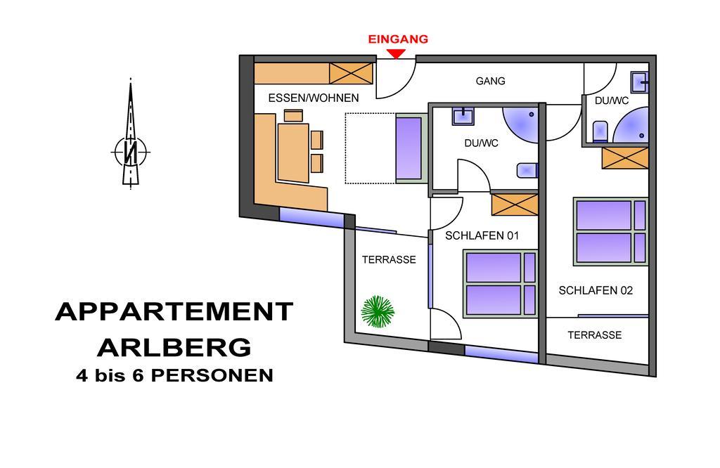 Apart Bellevue Pettneu am Arlberg Pokój zdjęcie